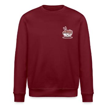 Ramen - Niedliches japanisches Maskottchen - Schwarz - Stanley/Stella Unisex Bio-Sweatshirt ROLLER - Burgunderrot - Vorne - Nik (191cm)