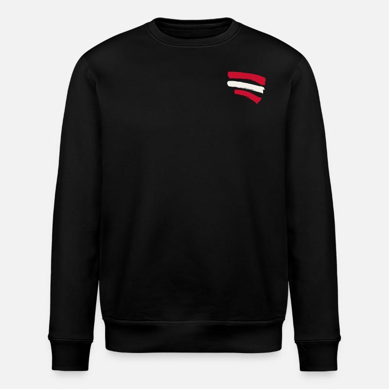 Drapeau autrichien - Drapeau Autriche - Sweat bio ROLLER Stanley/Stella Unisexe - noir