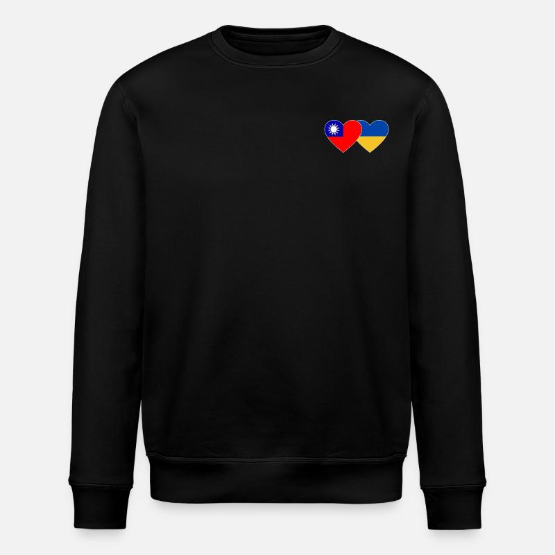 Taiwan Ukraine Flagge - Stanley/Stella Unisex Bio-Sweatshirt ROLLER - Schwarz
