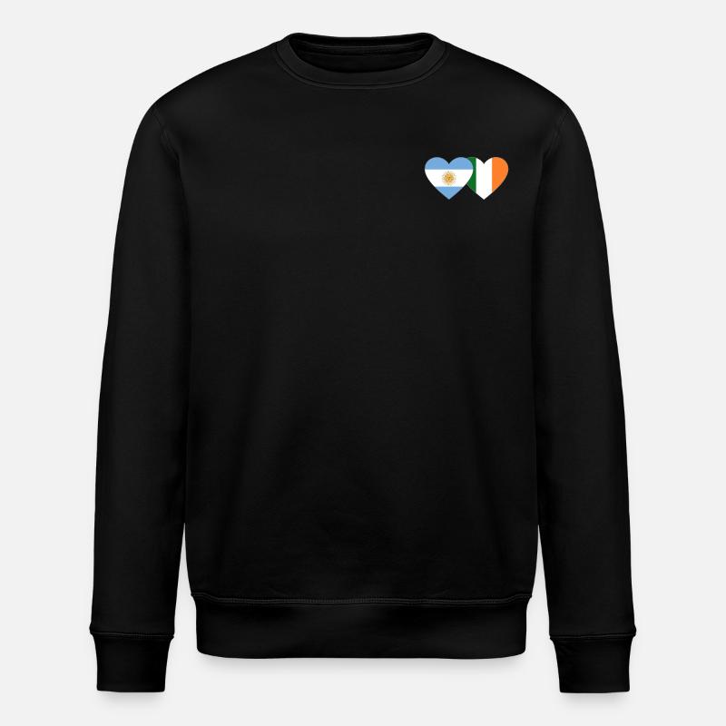 Argentinien Irland Flagge - Stanley/Stella Unisex Bio-Sweatshirt ROLLER - Schwarz