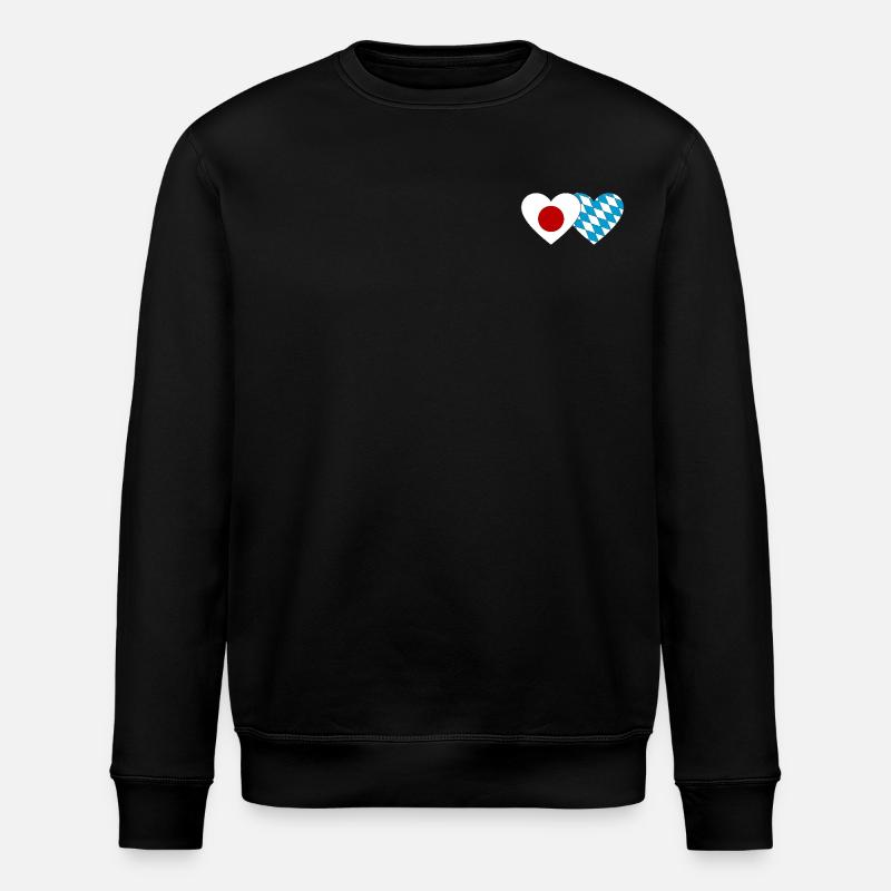 Japon Bavaroise Drapeau Coeur - Sweat bio ROLLER Stanley/Stella Unisexe - noir