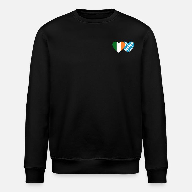 Drapeau de l’Irlande Bavière Coeur - Sweat bio ROLLER Stanley/Stella Unisexe - noir