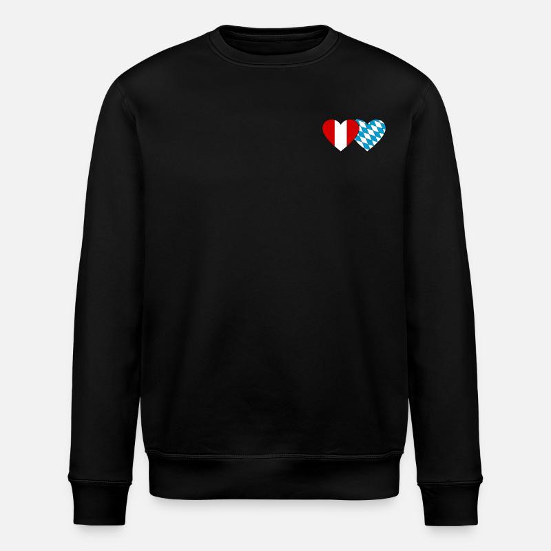 Pérou Bavière Drapeau Coeur - Sweat bio ROLLER Stanley/Stella Unisexe - noir