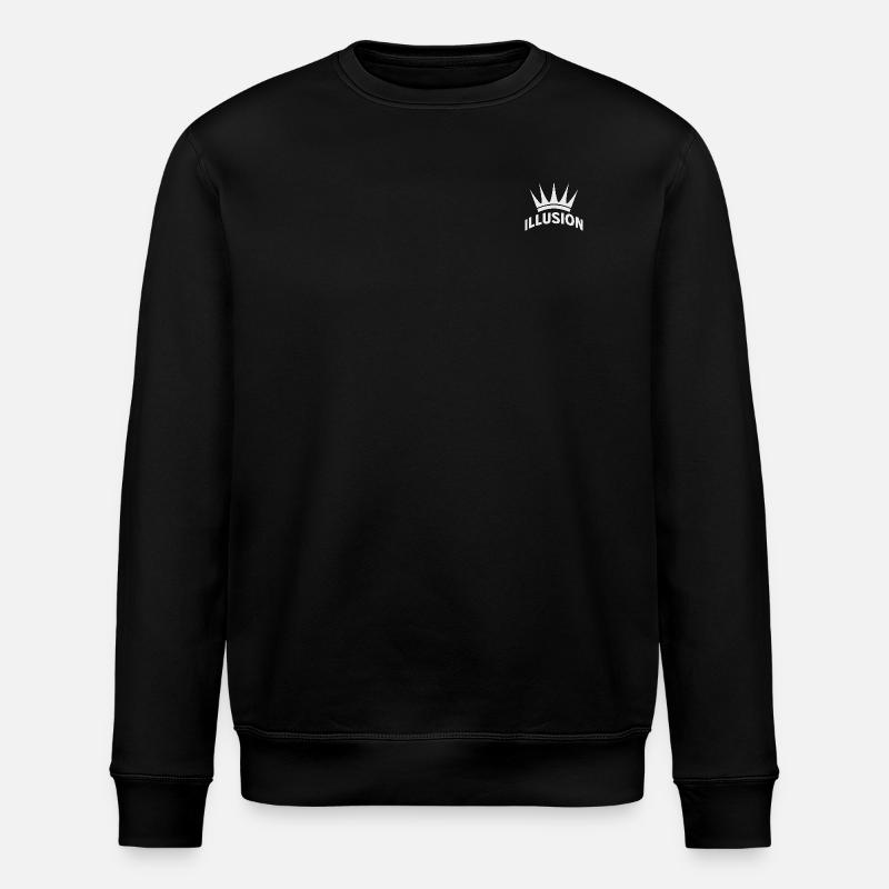illusion (white logo) - Stanley/Stella ROLLER Unisex Organic Sweatshirt - black