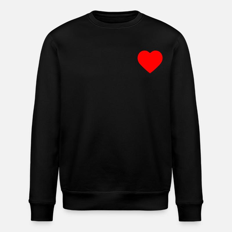 Heart - Stanley/Stella ROLLER Unisex Organic Sweatshirt - black
