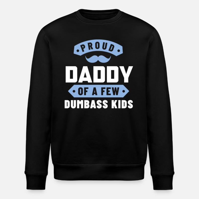 fier papa d’enfants stupides - Sweat bio ROLLER Stanley/Stella Unisexe - noir