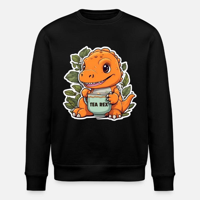 TEA REX - Stanley/Stella Unisex Bio-Sweatshirt ROLLER - Schwarz