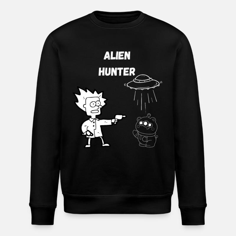 Alien Hunter 1.0 - Stanley/Stella ROLLER Unisex Organic Sweatshirt - black