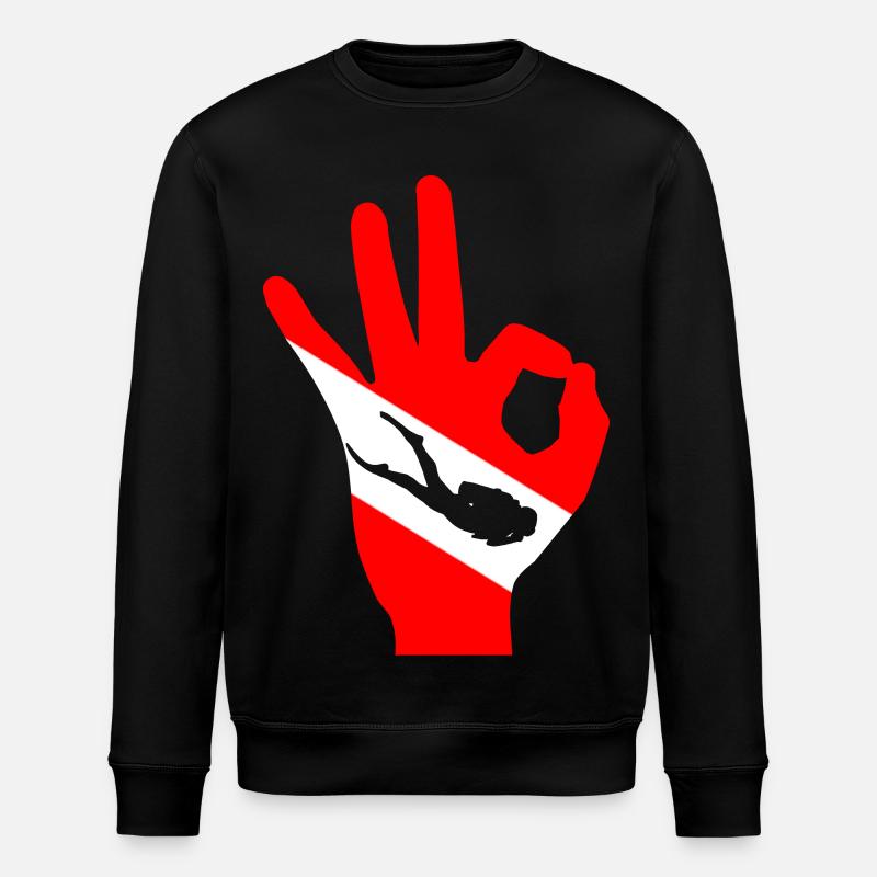 OK Plongée drapeau - Sweat bio ROLLER Stanley/Stella Unisexe - noir