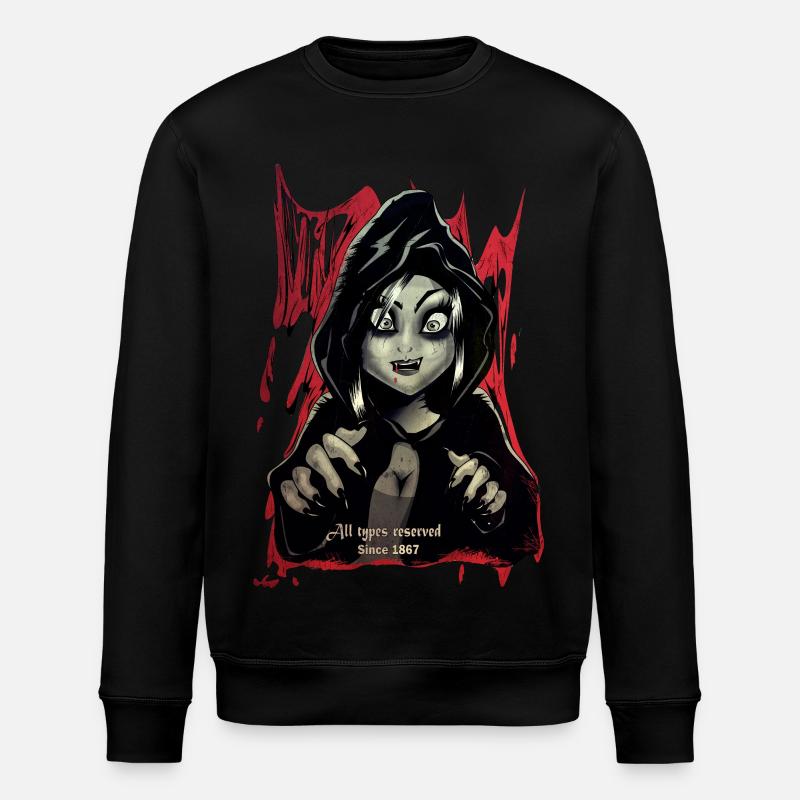 2 vampires - Stanley/Stella ROLLER Unisex Organic Sweatshirt - black