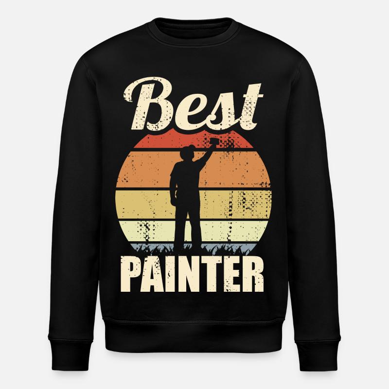 Best Painter - Stanley/Stella ROLLER Unisex Organic Sweatshirt - black