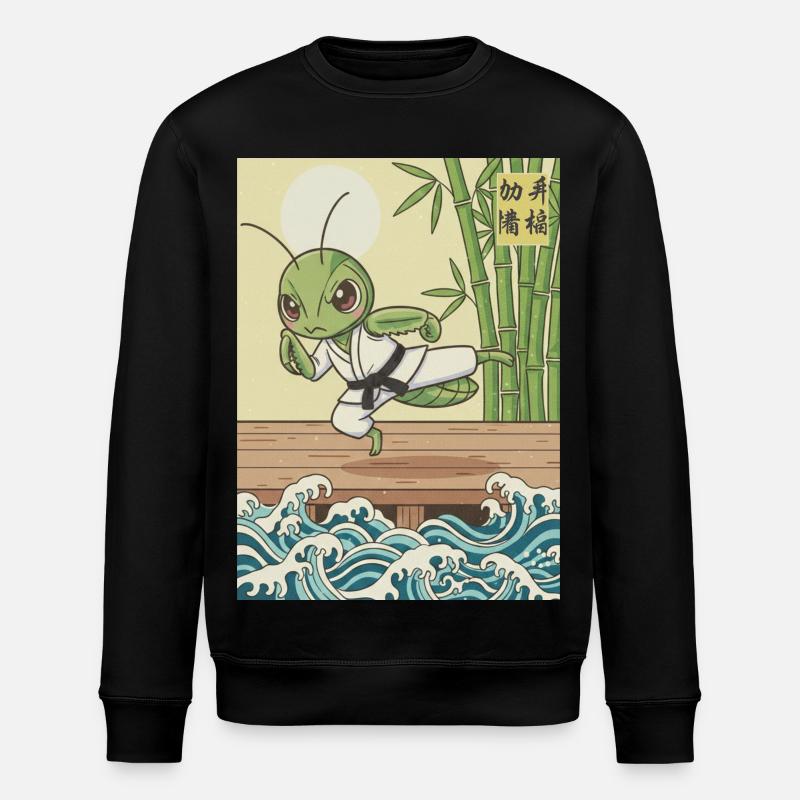 Kawaii Martial Arts Praying Mantis - Sweat bio ROLLER Stanley/Stella Unisexe - noir