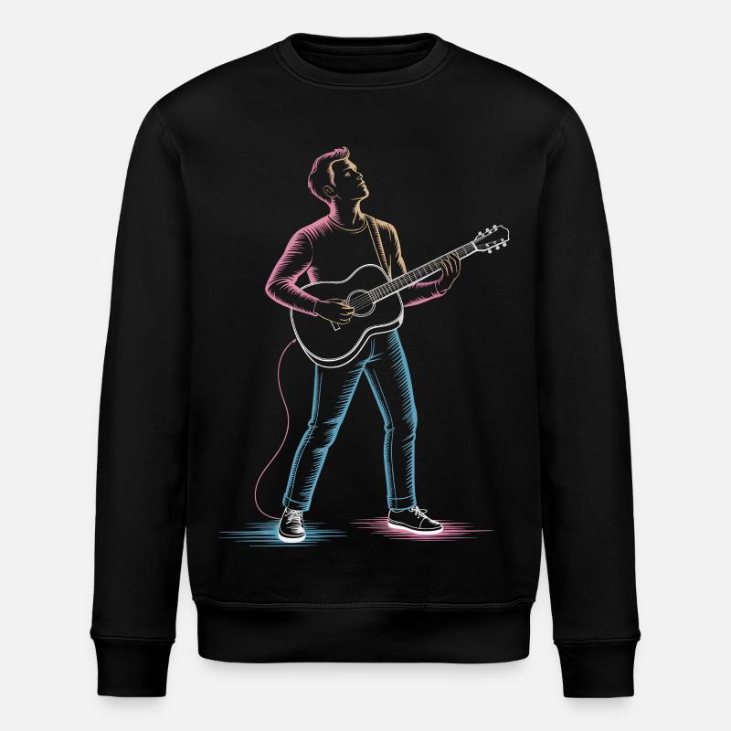 Guitariste Homme jouant de guitare Illustration - Sweat bio ROLLER Stanley/Stella Unisexe - noir