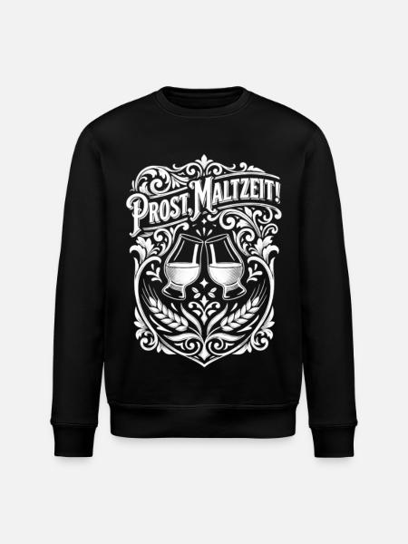 Whisky Wortspiel Maltzeit - Stanley/Stella Unisex Bio-Sweatshirt ROLLER - Schwarz