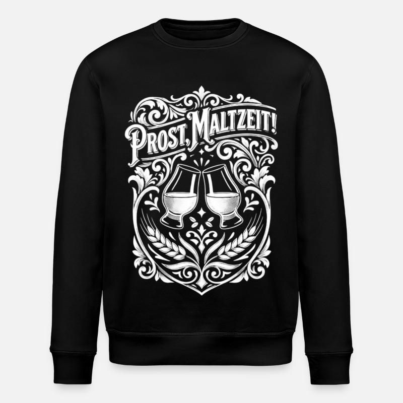 Whisky Wortspiel Maltzeit - Stanley/Stella Unisex Bio-Sweatshirt ROLLER - Schwarz