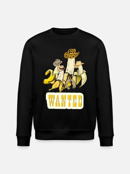 BANANA WESTERN COWBOY HAT - Stanley/Stella ROLLER Unisex Organic Sweatshirt - black