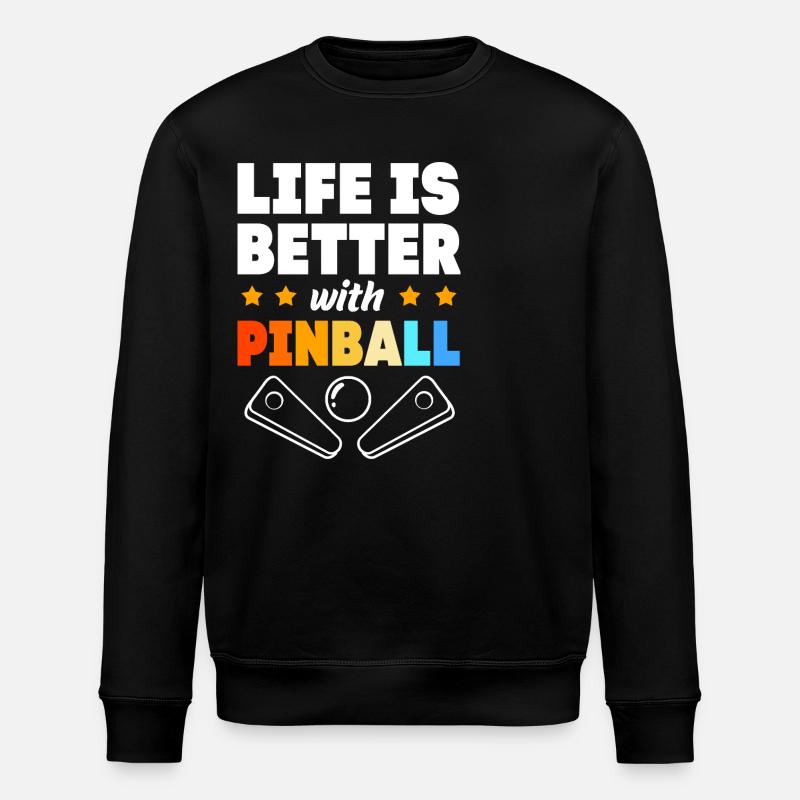 Flipper Pinball - Stanley/Stella Unisex Bio-Sweatshirt ROLLER - Schwarz