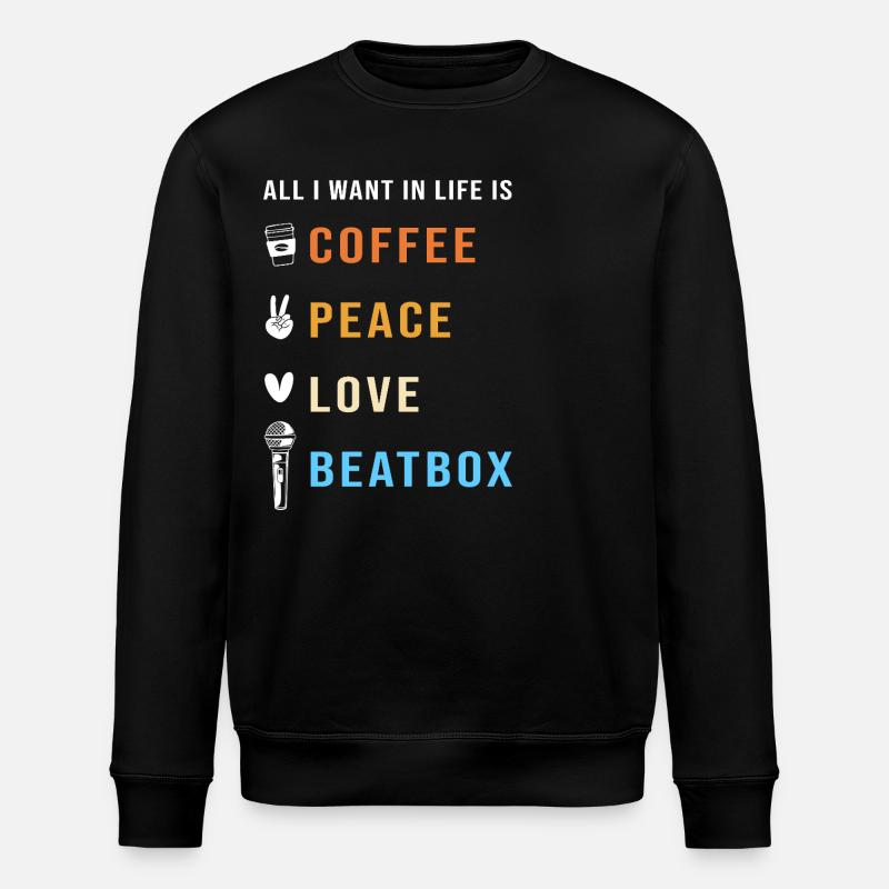 Beatbox - Stanley/Stella ROLLER Unisex Organic Sweatshirt - black