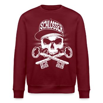 Schlosser - Stanley/Stella Unisex Bio-Sweatshirt ROLLER - Burgunderrot - Vorne - Nik (191cm)