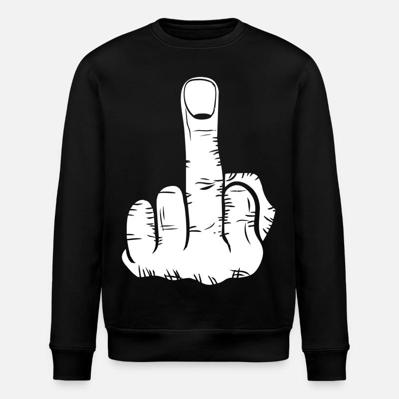 Mittelfinger! Geschenk - Stanley/Stella Unisex Bio-Sweatshirt ROLLER - Schwarz