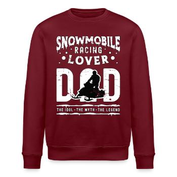 Snowmobile Racing Lover Dad The Idol Snowboarding - Stanley/Stella Unisex Bio-Sweatshirt ROLLER - Burgunderrot - Vorne - Nik (191cm)