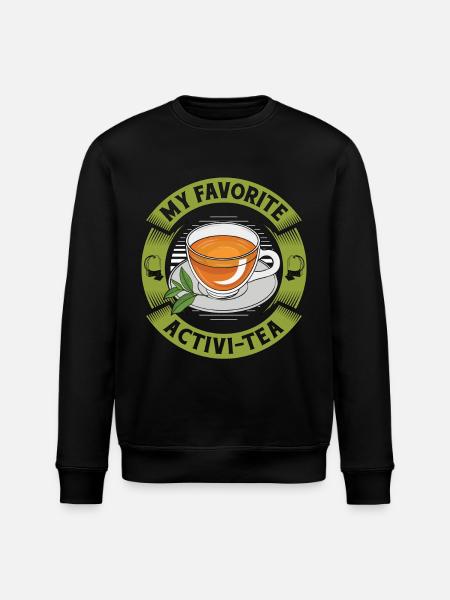 Hot Tea Min favorit Activi-Tea Kamille Te Lover - Stanley/Stella økologisk unisex-sweatshirt ROLLER - sort