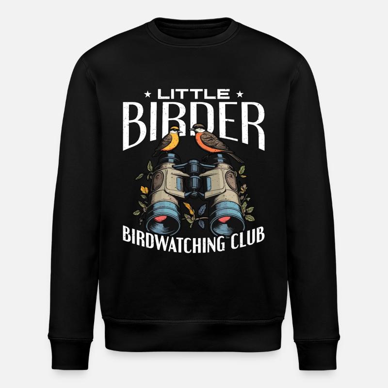 Birdwatching Little Birder Birdwatching Birding - Stanley/Stella ROLLER Unisex Organic Sweatshirt - black