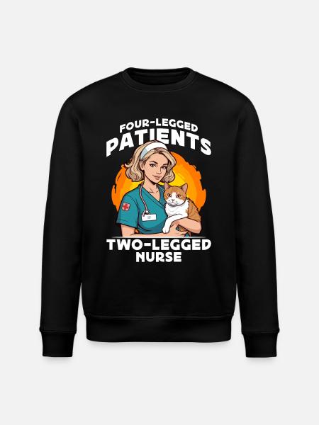 Veterinary Nurse Four-Legged Patients Veterinarian - Stanley/Stella ROLLER Unisex Organic Sweatshirt - black