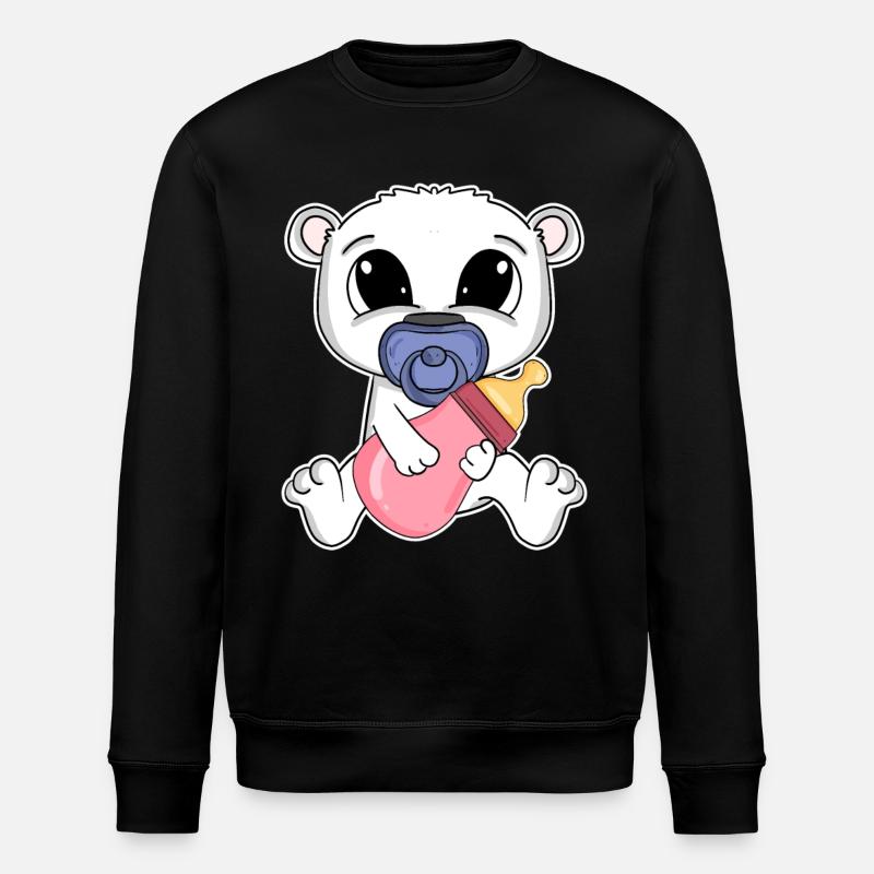 Bébé ours - Sweat bio ROLLER Stanley/Stella Unisexe - noir