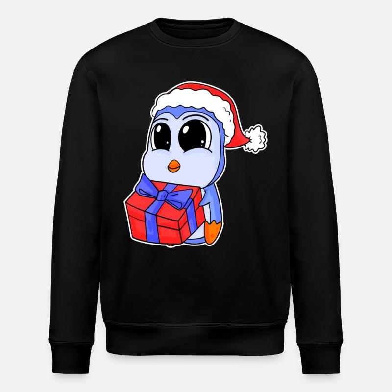 Bébé pingouin Noël - Sweat bio ROLLER Stanley/Stella Unisexe - noir