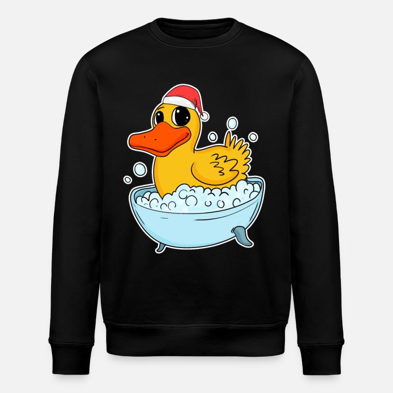 Rubber Duck Christmas - Stanley/Stella ROLLER Unisex Organic Sweatshirt - black