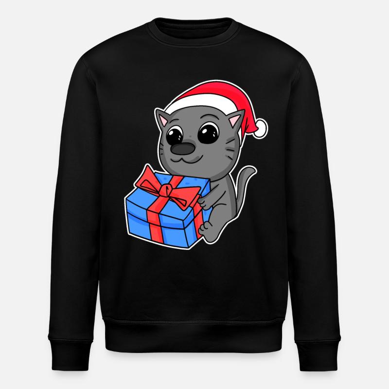 Chat Noël - Sweat bio ROLLER Stanley/Stella Unisexe - noir