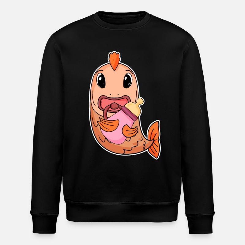 Motif de bébé poisson - Sweat bio ROLLER Stanley/Stella Unisexe - noir