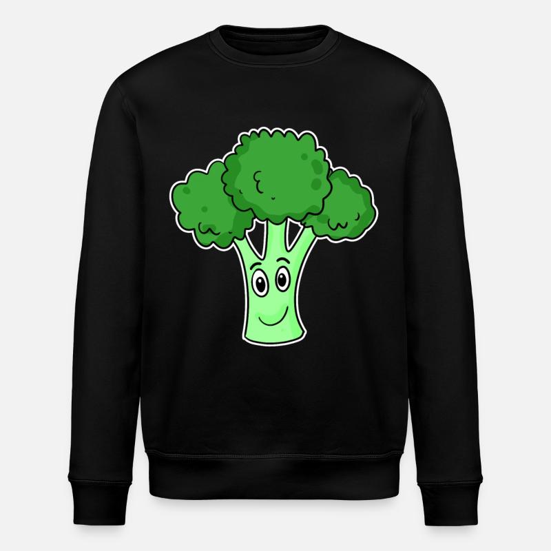Broccoli Vegetables - Stanley/Stella ROLLER Unisex Organic Sweatshirt - black