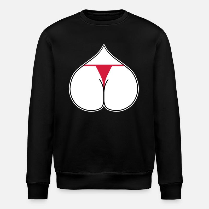 Arsch Herz Liebe - Stanley/Stella Unisex Bio-Sweatshirt ROLLER - Schwarz