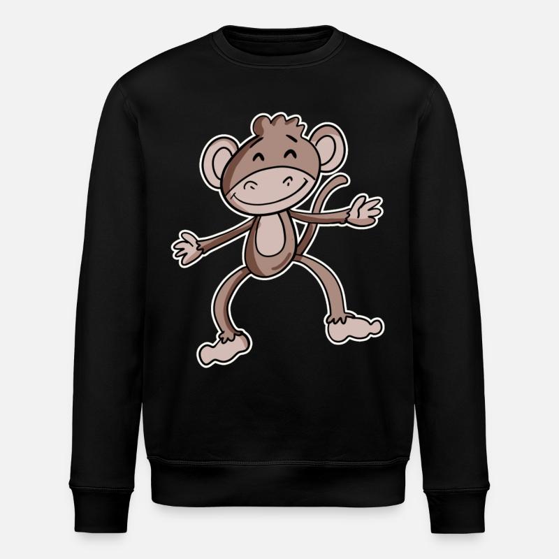 Affe - Stanley/Stella Unisex Bio-Sweatshirt ROLLER - Schwarz