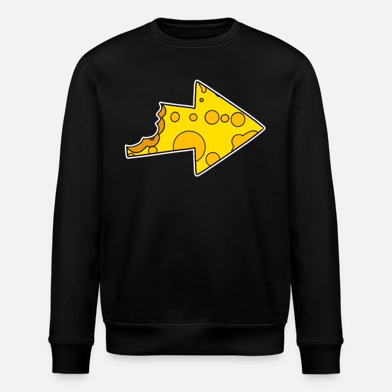 Arrow Cheese - Stanley/Stella ROLLER Unisex Organic Sweatshirt - black