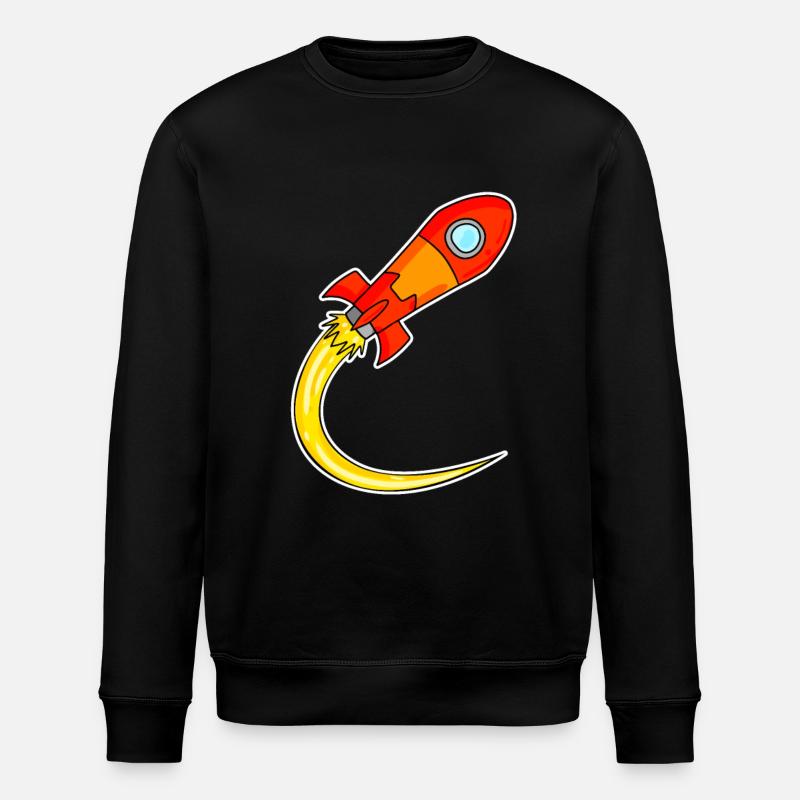Motif de fusée - Sweat bio ROLLER Stanley/Stella Unisexe - noir