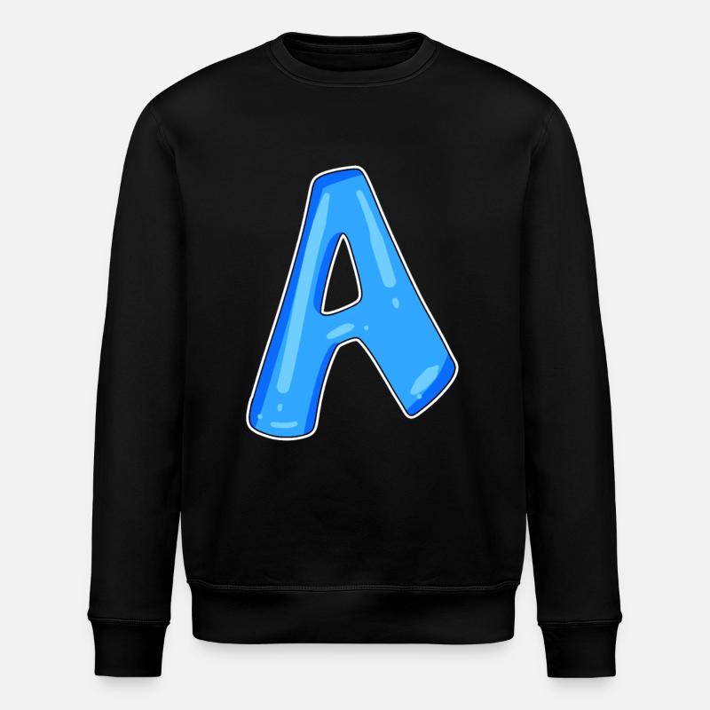 Buchstabe A Anfangsbuchstabe - Stanley/Stella Unisex Bio-Sweatshirt ROLLER - Schwarz