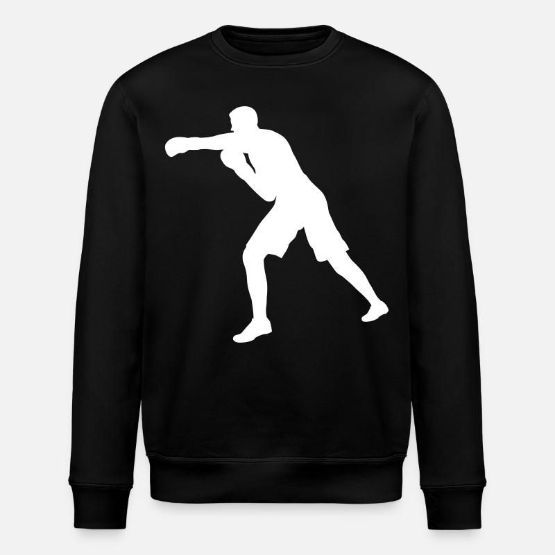 Boxer Schlag in weiß - Stanley/Stella Unisex Bio-Sweatshirt ROLLER - Schwarz