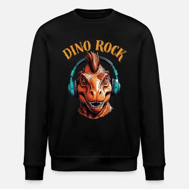 DINO ROCK - Sweat bio ROLLER Stanley/Stella Unisexe - noir
