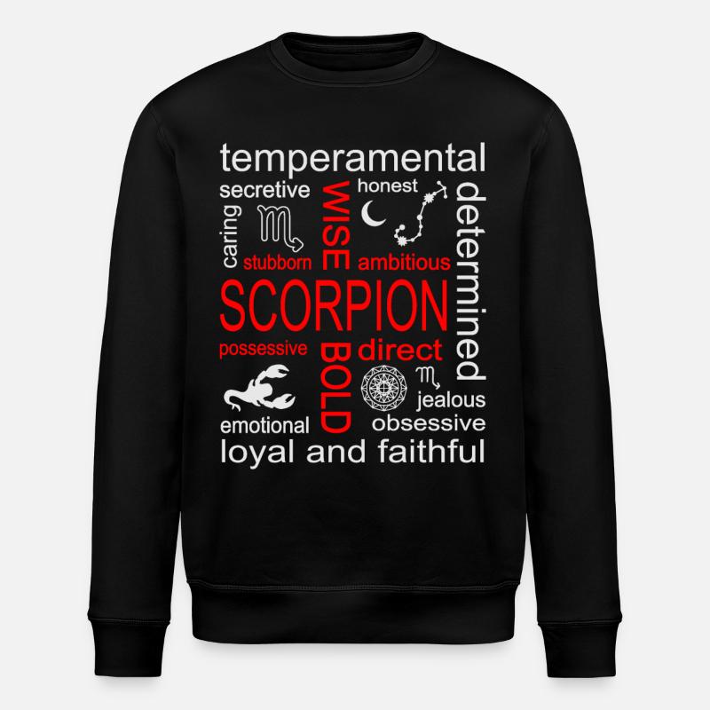 Skorpion Sternzeichen - Stanley/Stella Unisex Bio-Sweatshirt ROLLER - Schwarz