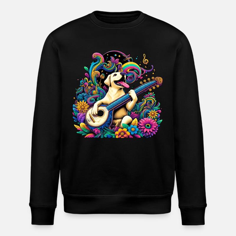 Labrador Saitenzauber - Stanley/Stella Unisex Bio-Sweatshirt ROLLER - Schwarz