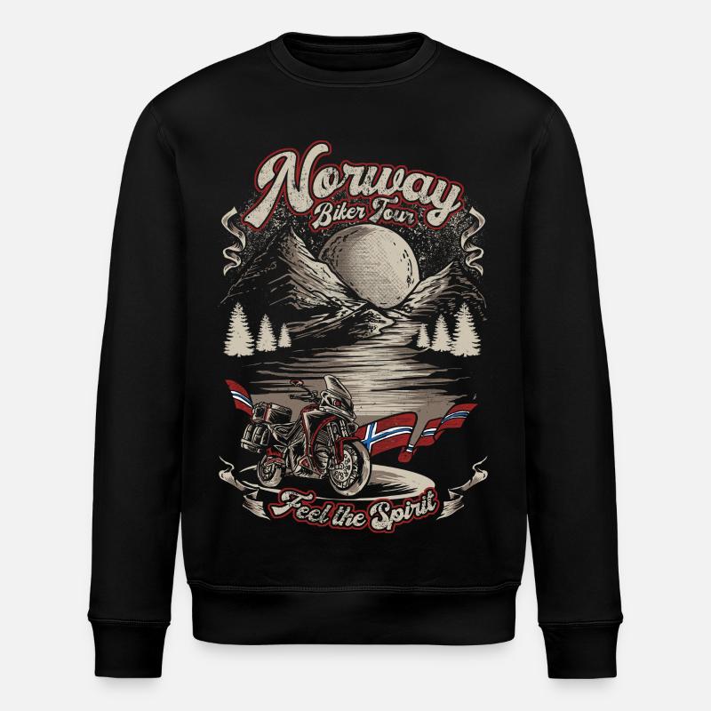 NORWAY BIKER TOUR - Stanley/Stella Unisex Bio-Sweatshirt ROLLER - Schwarz