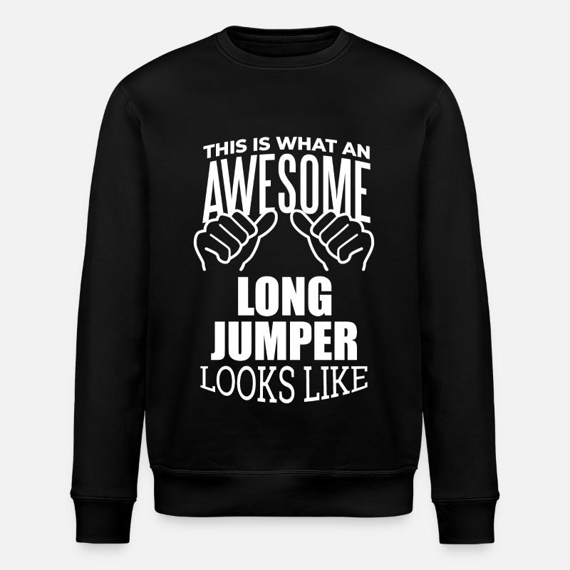 Weitsprung - Stanley/Stella Unisex Bio-Sweatshirt ROLLER - Schwarz