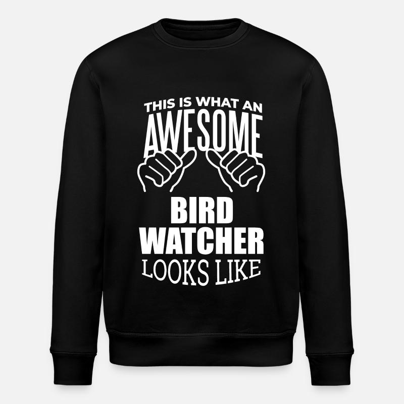 Bird Watching - Stanley/Stella ROLLER Unisex Organic Sweatshirt - black