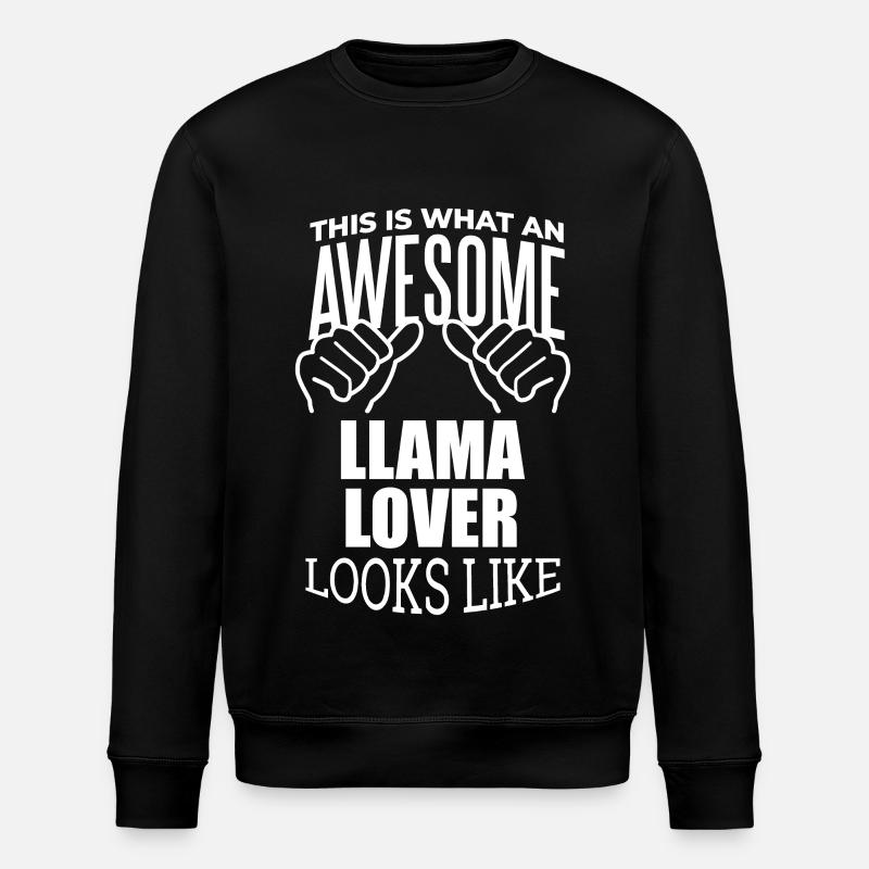 Llama - Stanley/Stella ROLLER Unisex Organic Sweatshirt - black