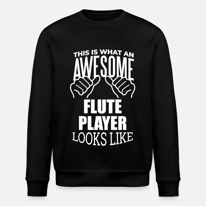 flûte - Sweat bio ROLLER Stanley/Stella Unisexe - noir