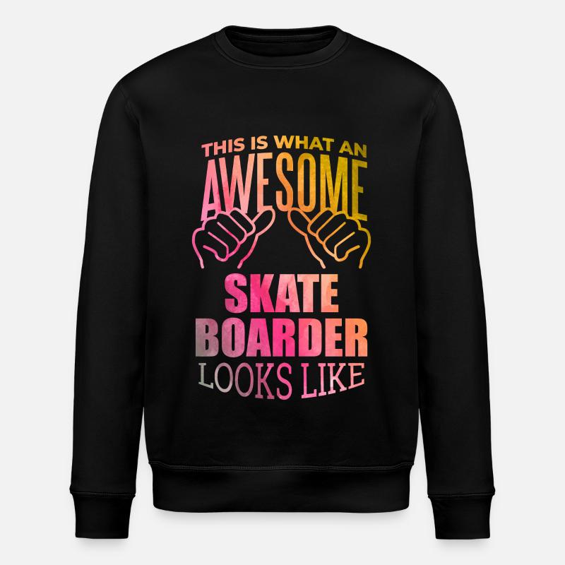Schlittschuhläufer - Stanley/Stella Unisex Bio-Sweatshirt ROLLER - Schwarz