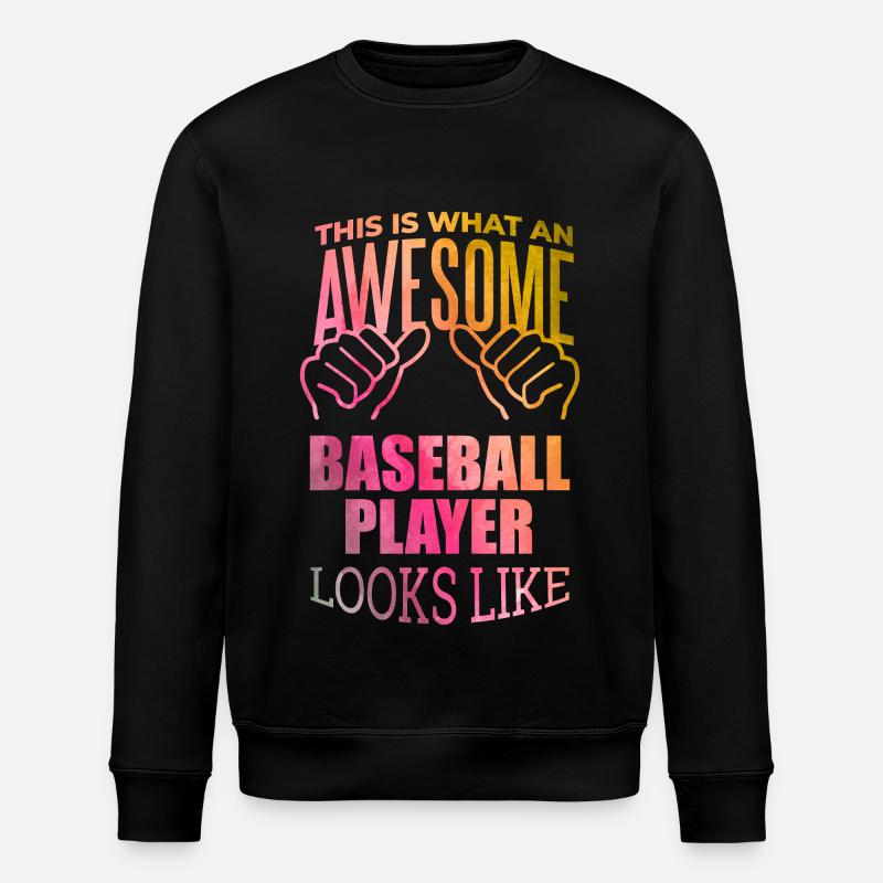 Baseball - Stanley/Stella ROLLER Unisex Organic Sweatshirt - black